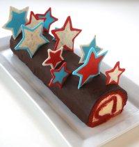 Red Velvet Peppermint Ice Cream Chocolate Glazed Cake Roll Recipe