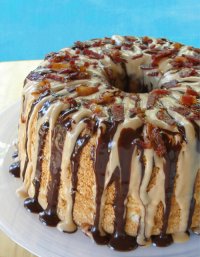 Bacon and Salted Caramel Angel Food Cake Recipe Tutorial