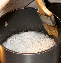 Boiling sugar syrup