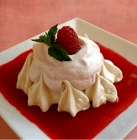 Raspberry Cloud Cups with New Whipped Cream Recipe