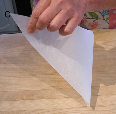 how to make a parchment paper cone