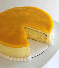 Glazed Mango Mousse Cake Recipe